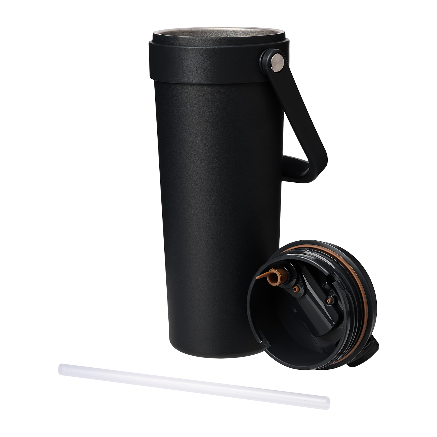 Термокружка вакуумная Solo, черная-6