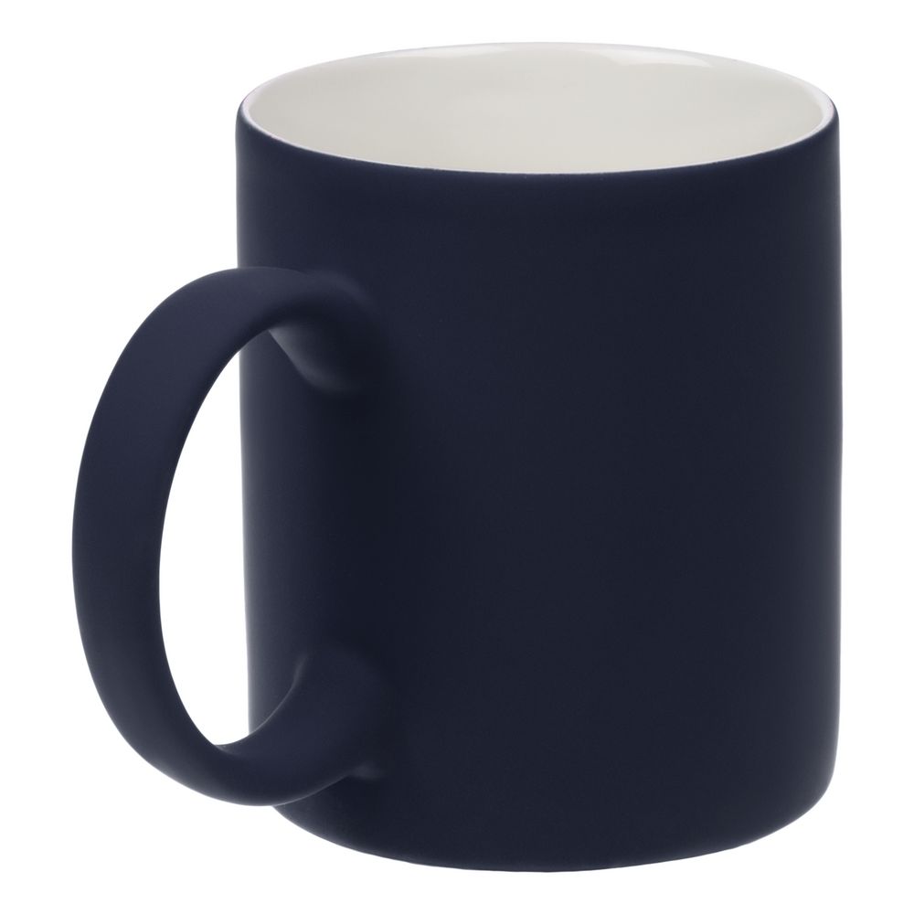 Кружка Promo Soft с покрытием софт-тач, темно-синяя-2