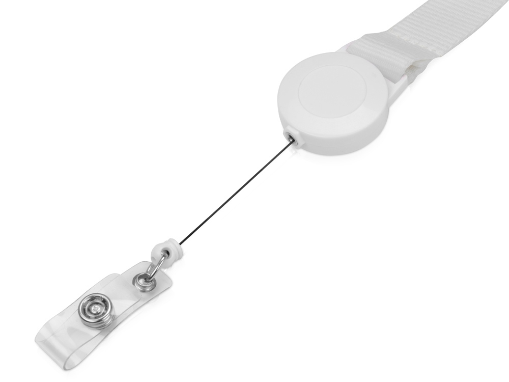 Ланьярд с ретрактором, белый-3
