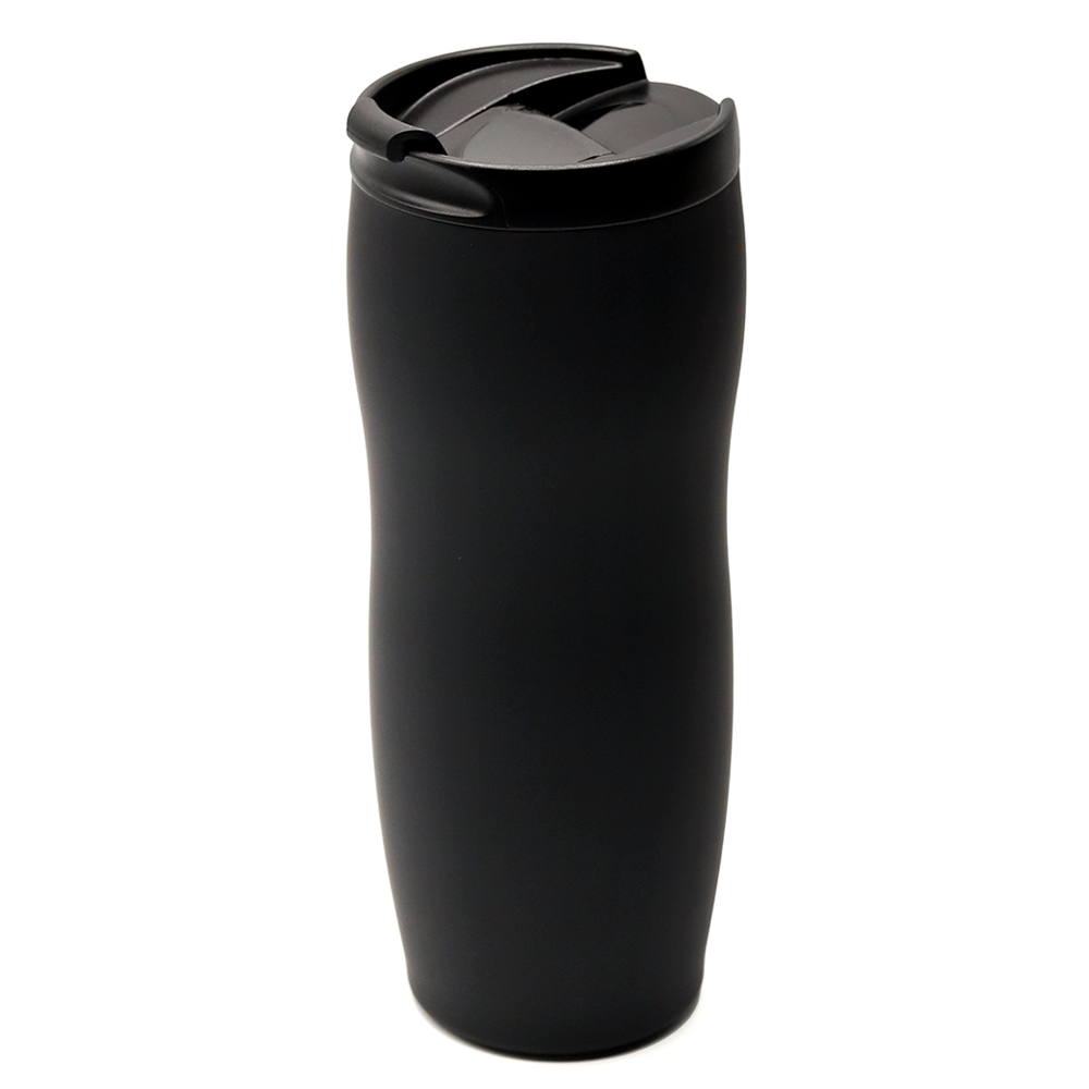 Термокружка с двойной стенкой Softex, Черный-0