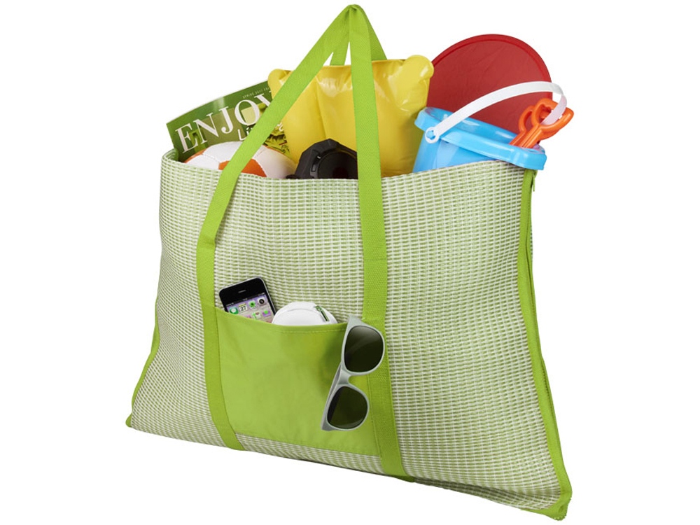 Пляжная складная сумка-тоут и коврик Bonbini, лайм-4