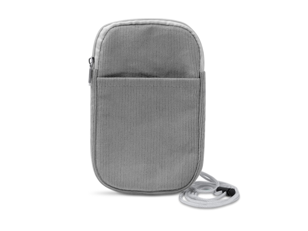 Сумка для мобильного телефона BUSNIX из вельветовой ткани, серый-0