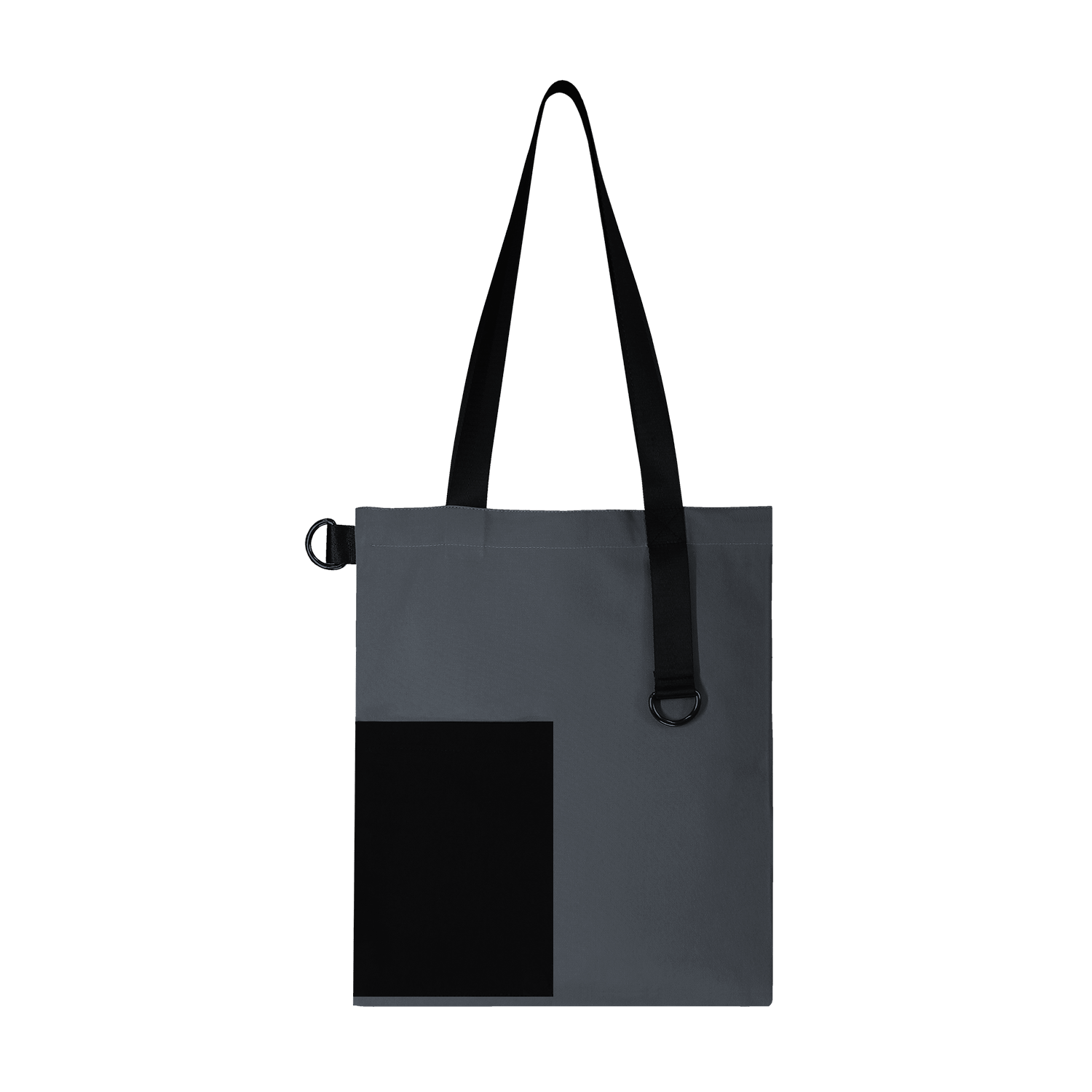 Шоппер Superbag Color (темно-серый с чёрным)-1