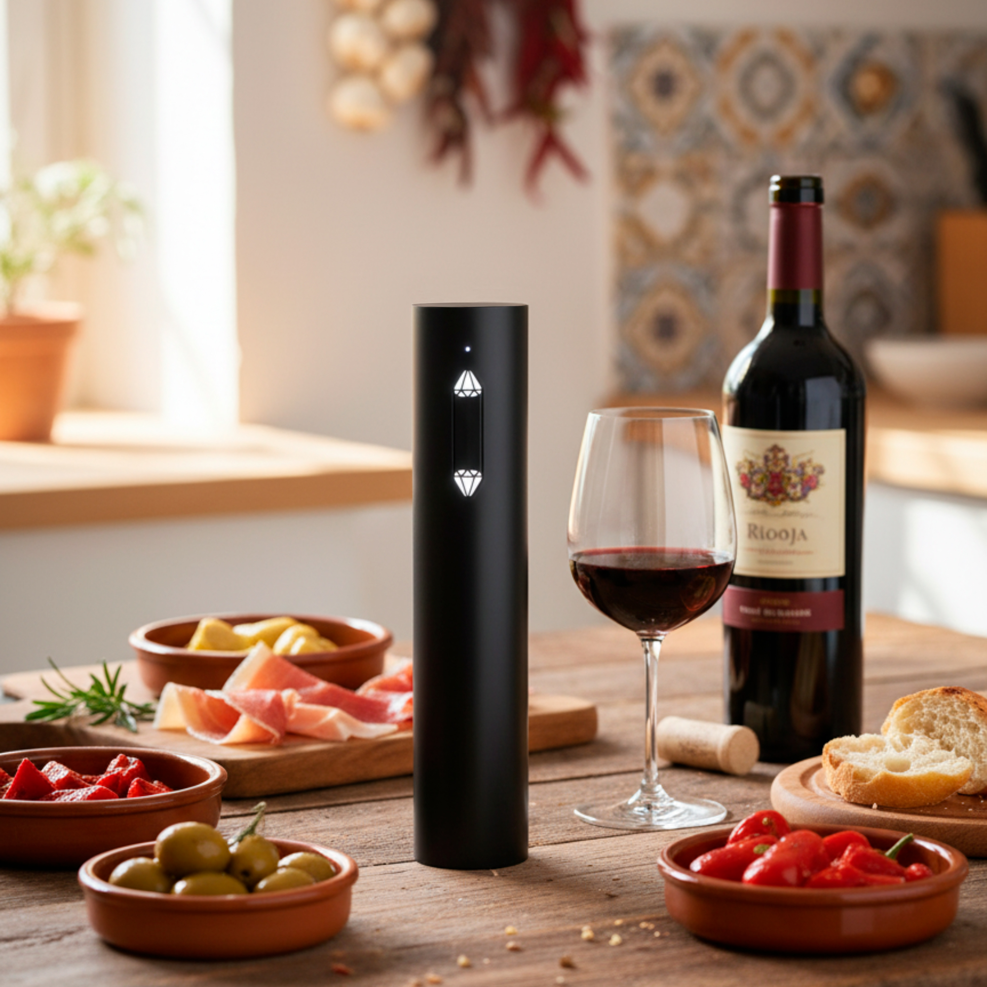 Винный электрический штопор Murcia, Черный.-4