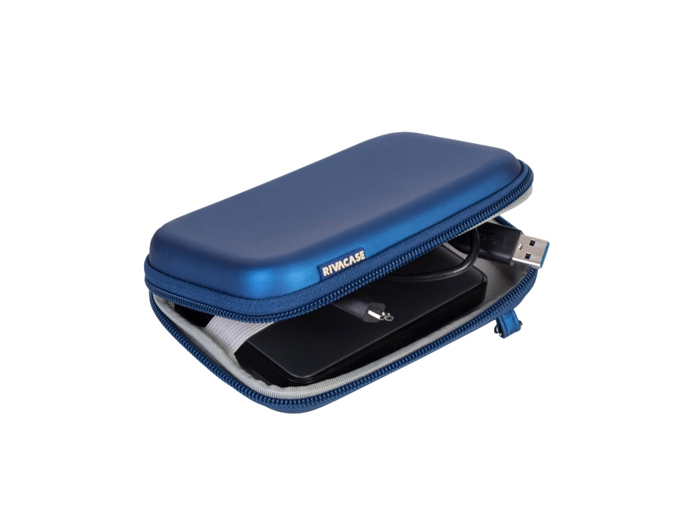 Чехол для жесткого диска из кожзама 9101, светло-синий-7