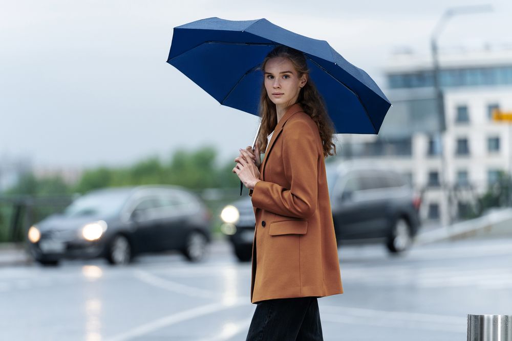 Зонт складной Basic, темно-синий-3