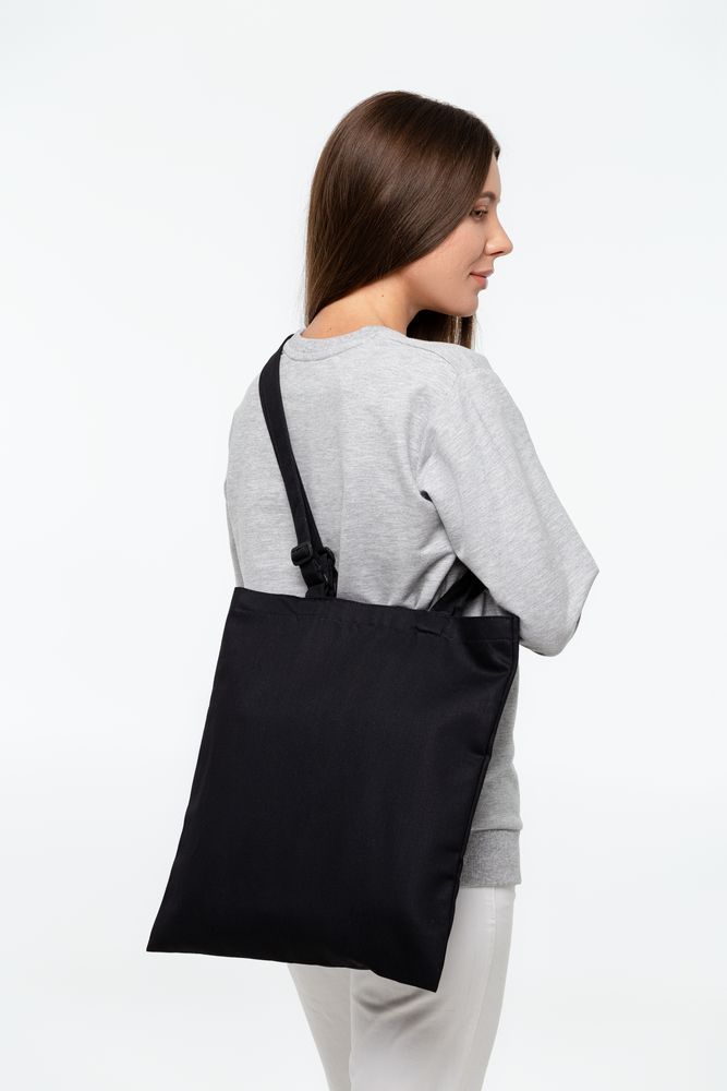 Сумка для покупок с регулируемыми ручками Leta, черная-10
