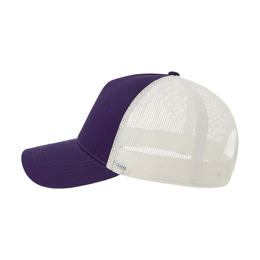 Бейсболка RAPPER COTTON-S, 5 клиньев, пластиковая застёжка, фиолетовый, белый-3