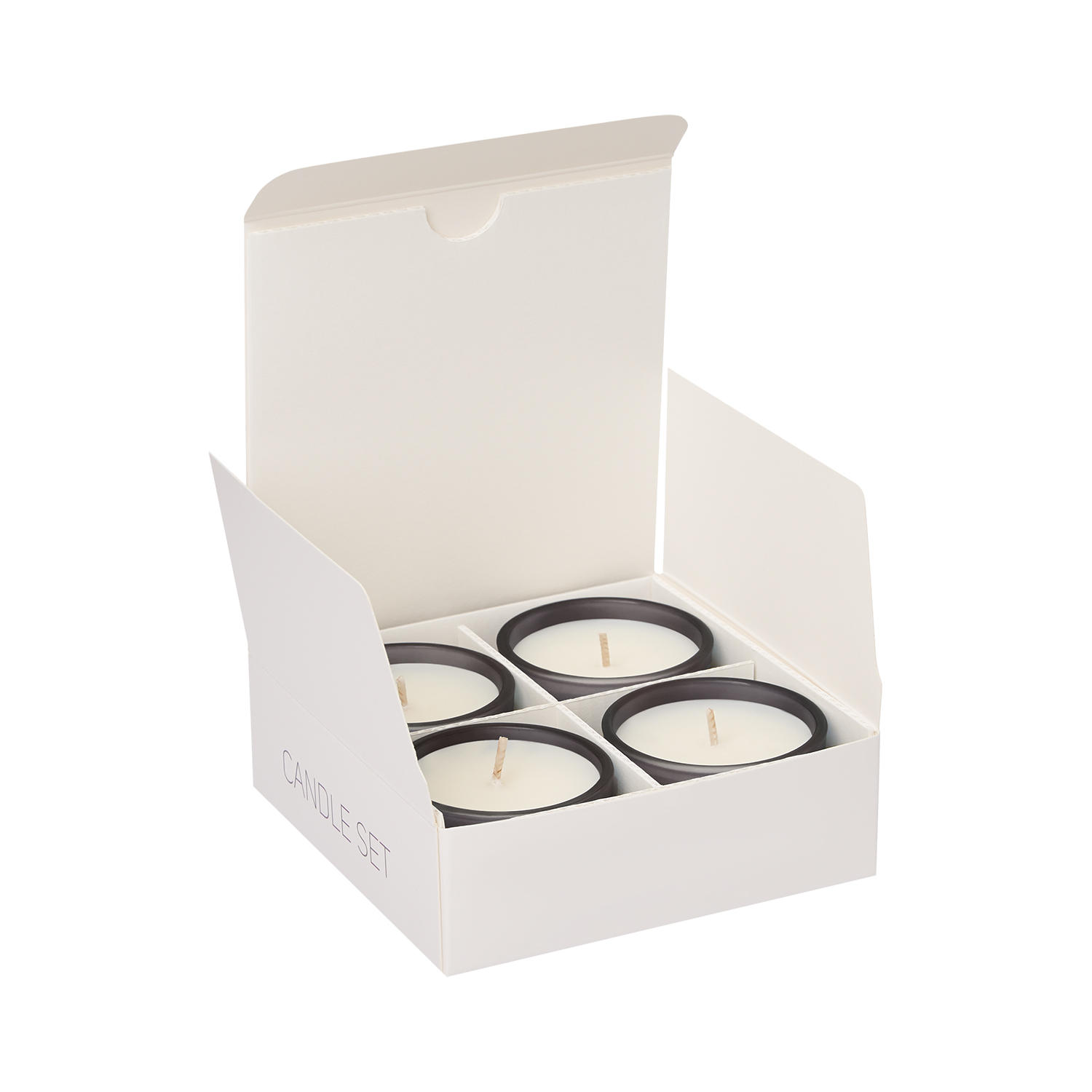 Набор ароматических свечей Sento, серый-2