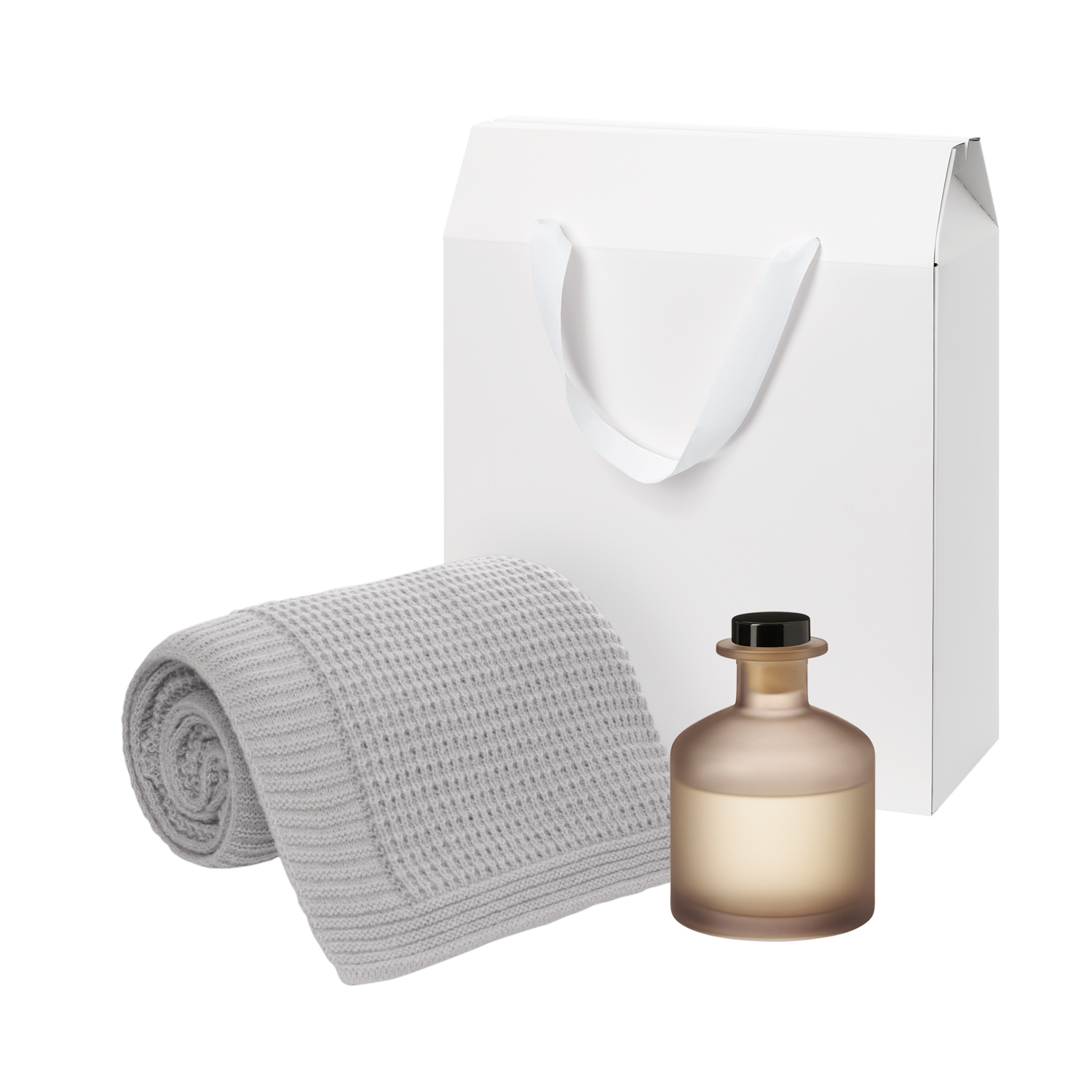 Подарочный набор Мизу (Mizu), Мальта Софт (Malta Soft), бежевый (диффузор, плед)-0