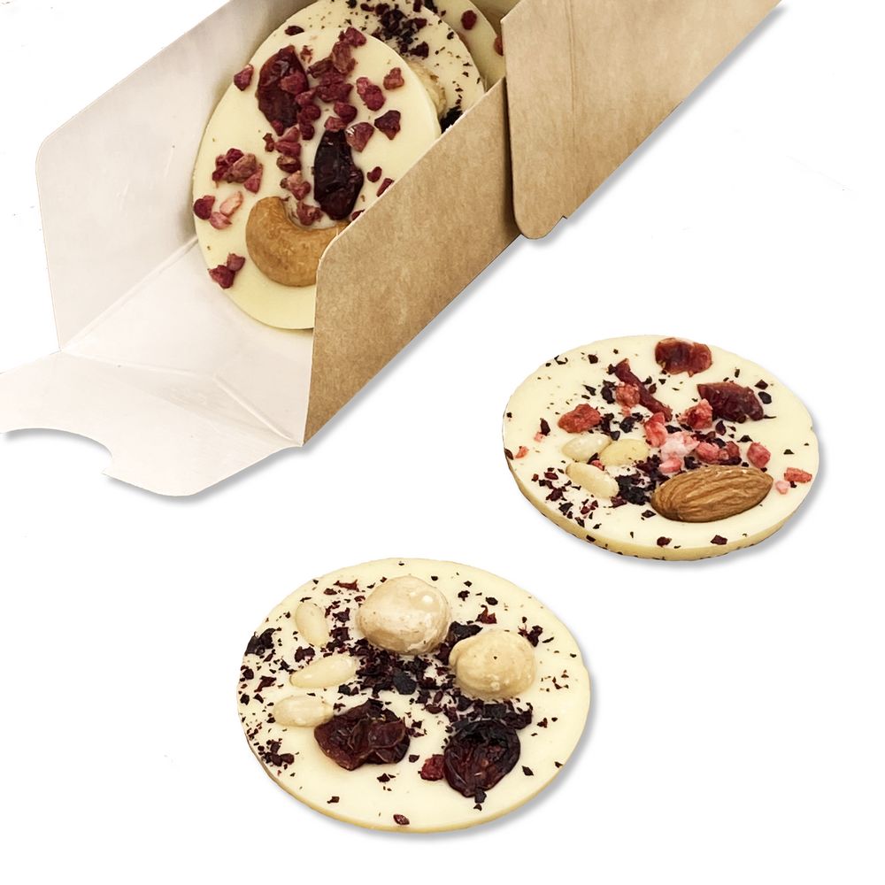 Шоколадные конфеты Mendiants, белый шоколад-0