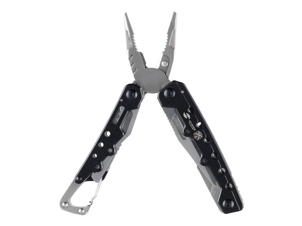 Мультитул Stinger, 105x40 мм, 12 функций, сталь, чёрно-серебристый, в комплекте нейлоновый чехол-2