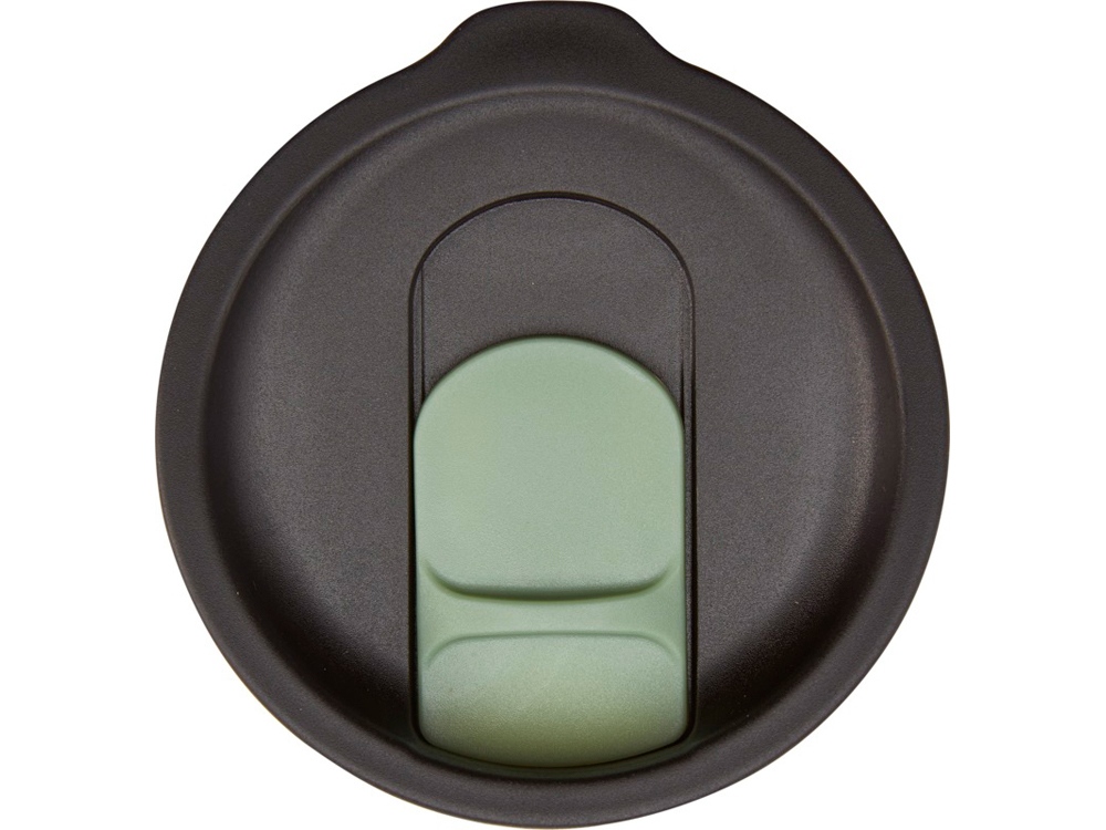 Кружка Nordia объемом 400 мл из переработанных материалов с двойными стенками, зеленый яркий-3