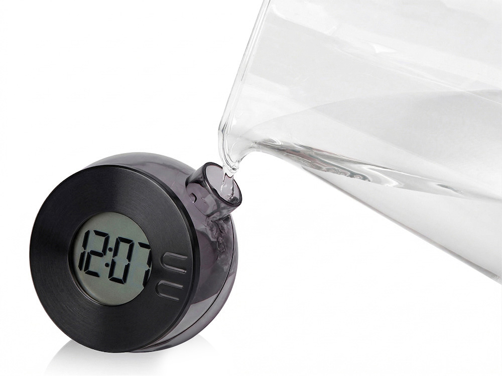 Водяные часы из бамбука Splash Hour, черный-1