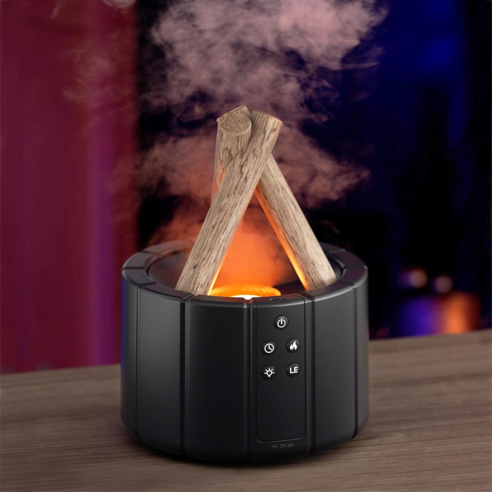 Светодиодный USB увлажнитель-аромадиффузор Bonfire с пультом Д/У, Черный-5