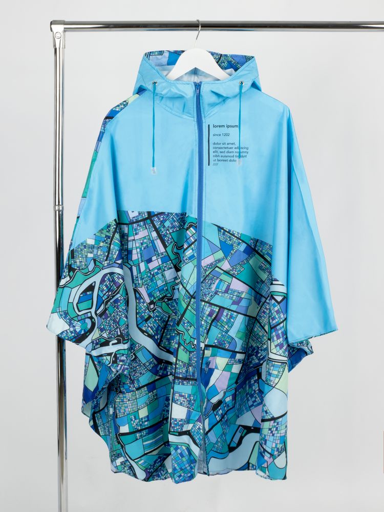 Дождевик-пончо AquaStop взрослый на заказ, разноцветный, единый размер-0