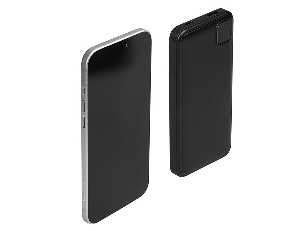 Внешний аккумулятор со встроенными кабелями Фрэйм, 10000мач, черный-1