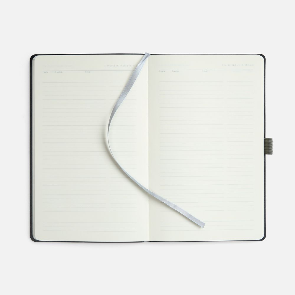 Ежедневник Lungo, недатированный, серый-4