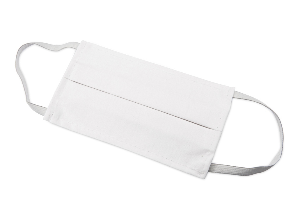 Маска для лица многоразовая из хлопка, белый-4