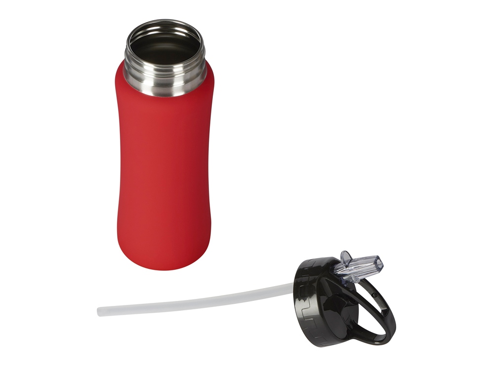 Бутылка для воды Bottle C1, сталь, soft touch, 600 мл, красный-1
