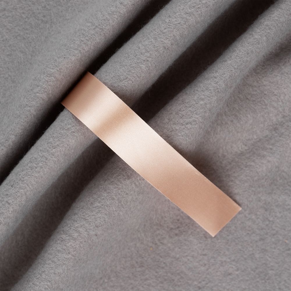 Лента сатиновая Satin 20 S, светло-бежевая, 40 см-1