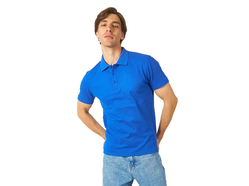 Поло с эластаном Chicago, 200гр пике, классический синий-1