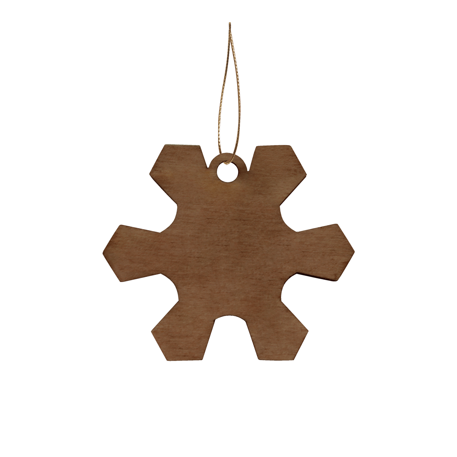 Ёлочная игрушка Снежинка (белый с золотым )-1