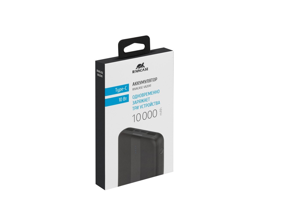 RIVACASE VA2041 (10000 мАч) внешний аккумулятор, черный 12/48-10