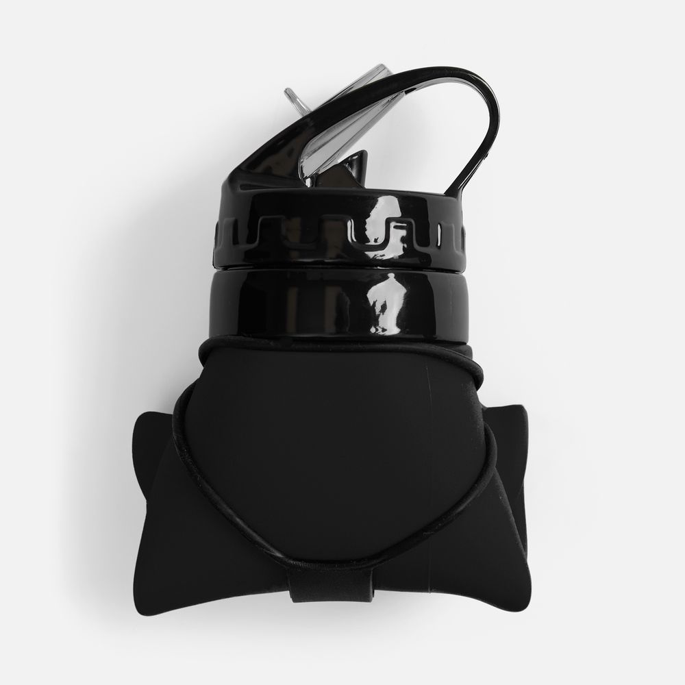 Складная бутылка для воды Langfossen, черная-1