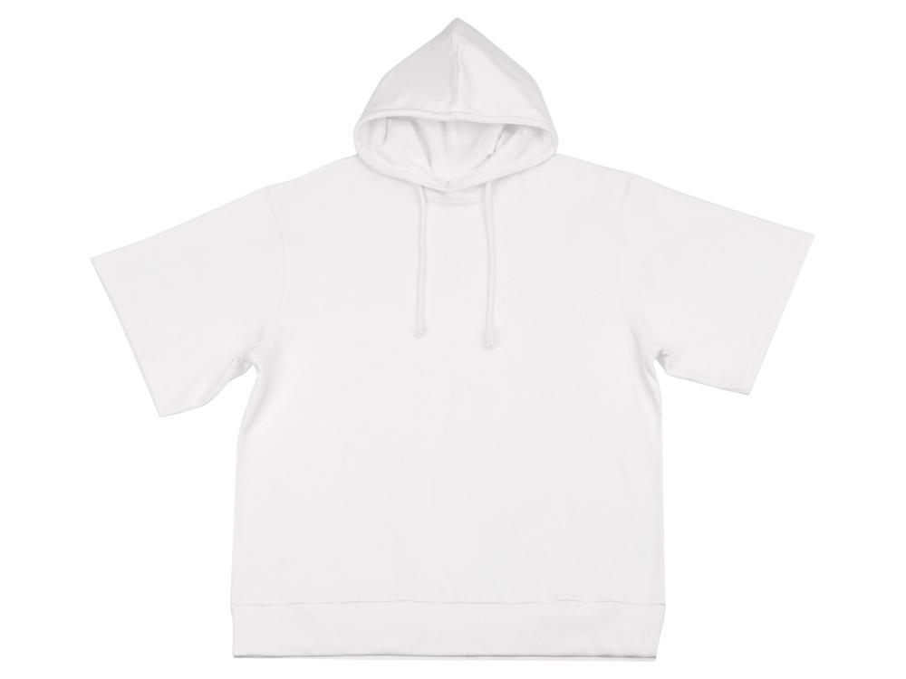 Худи оверсайз с коротким рукавом Warsaw унисекс, белый-13
