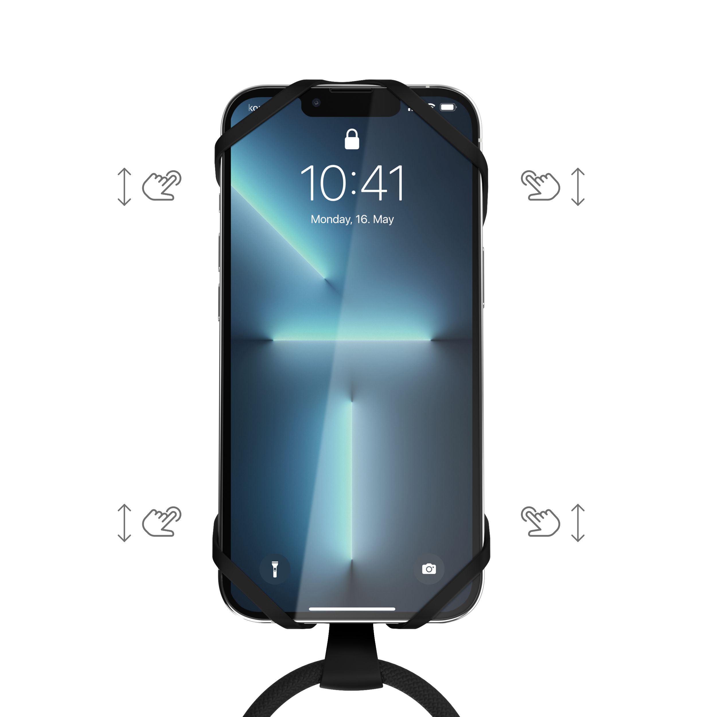 Ремешок-держатель для телефона с поп-сокетом Infinity Plus, черный-3