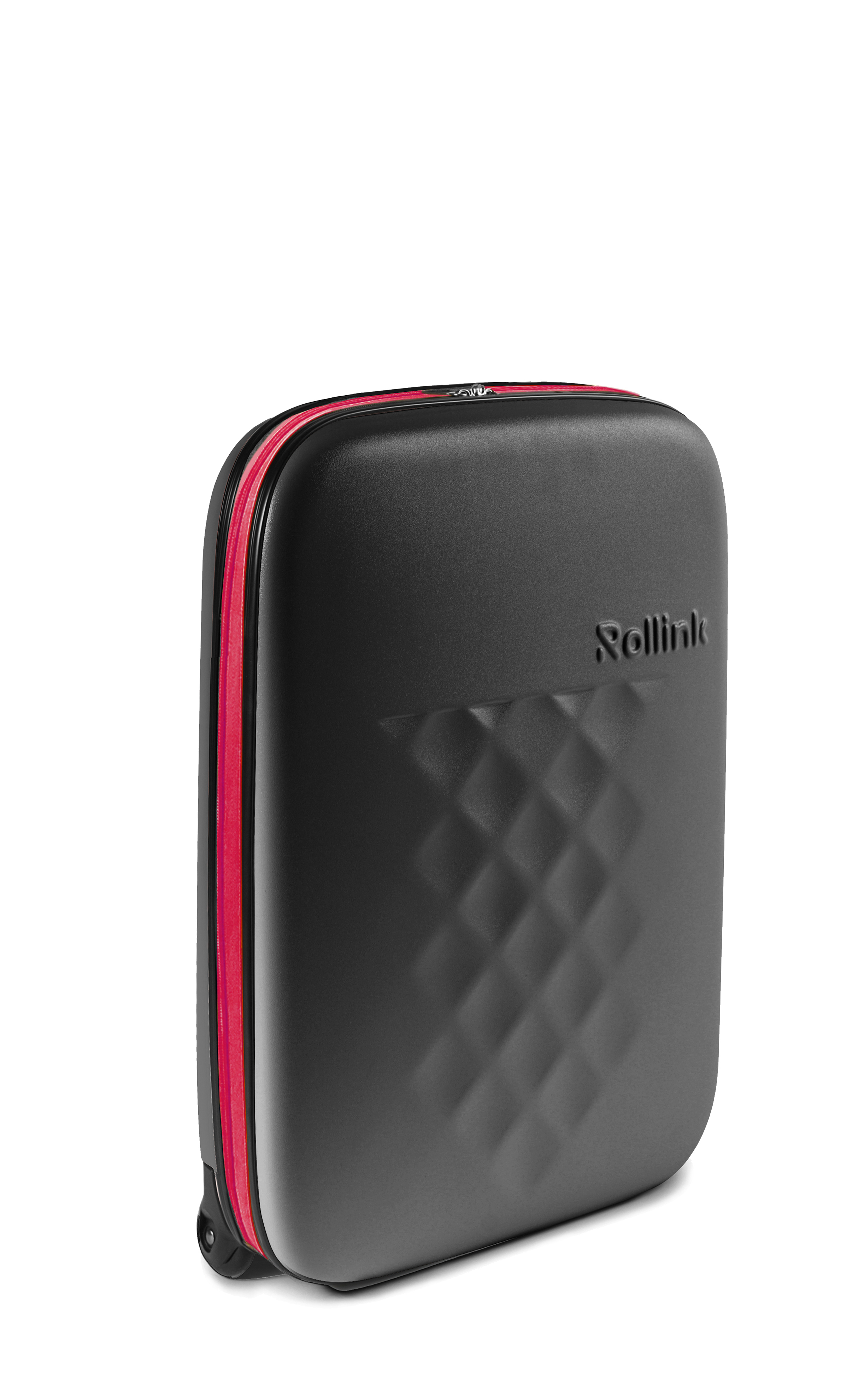 Чемодан складной Rollink Earth 55x40x20 см, 2 колеса, черный/красный-2