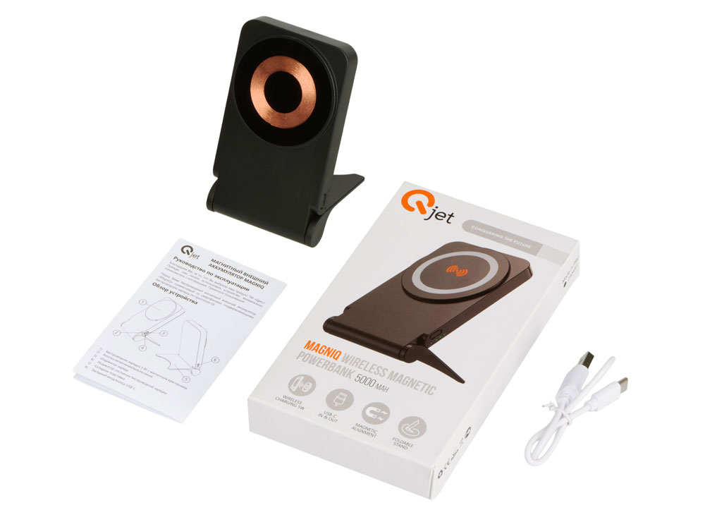 Внешний магнитный аккумулятор MagnIQ, черный, 5000 mAh-8