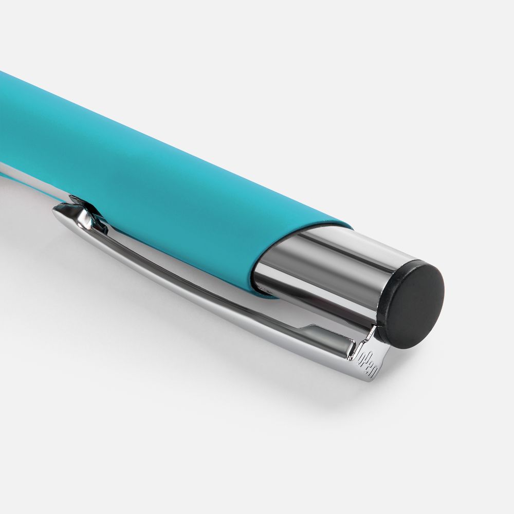 Ручка шариковая Keskus Soft Touch, бирюзовая-1
