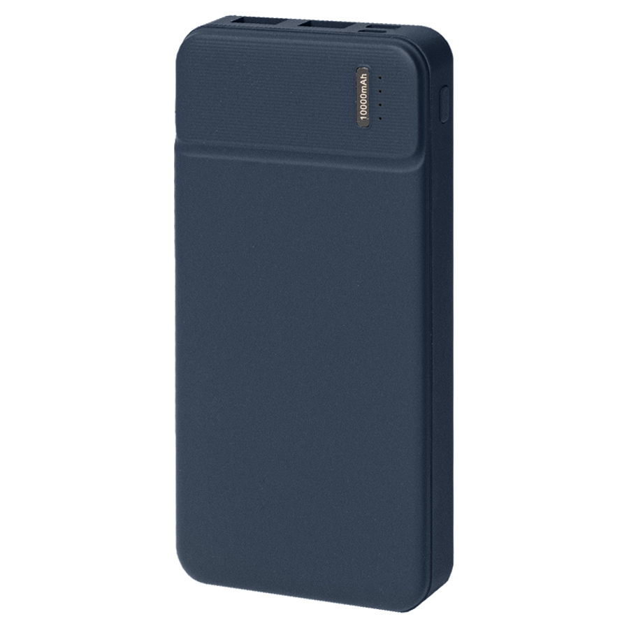 Универсальный аккумулятор Flash 10 (10000 мАч) с подсветкой и soft touch,синий,13,7х6,87х1,55 мм, синий-0