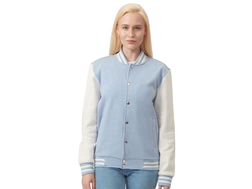 Бомбер Oxford, небесно-голубой/молочный, унисекс-2