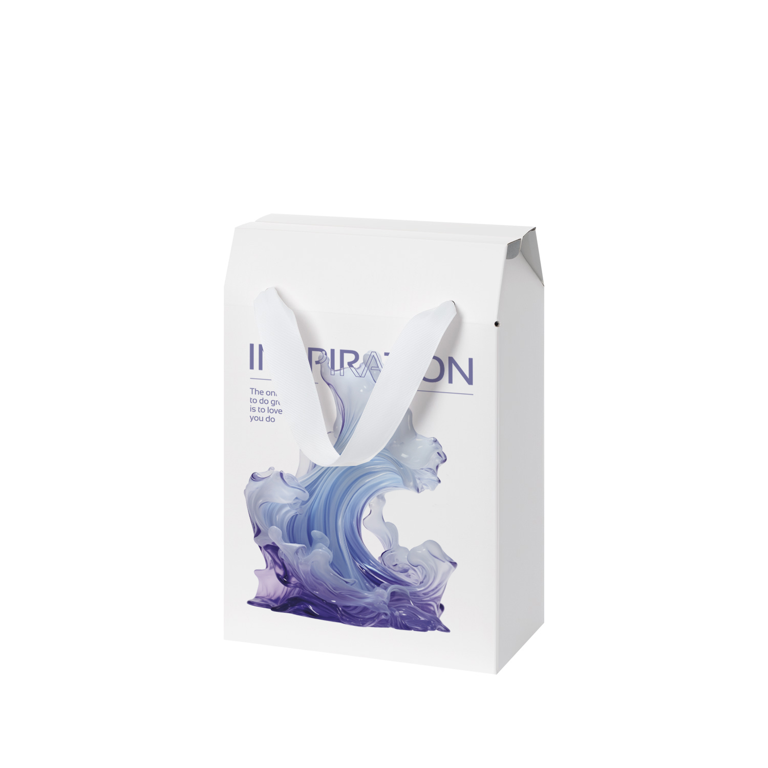 Подарочная коробка-пакет универсальная малая, белая-5