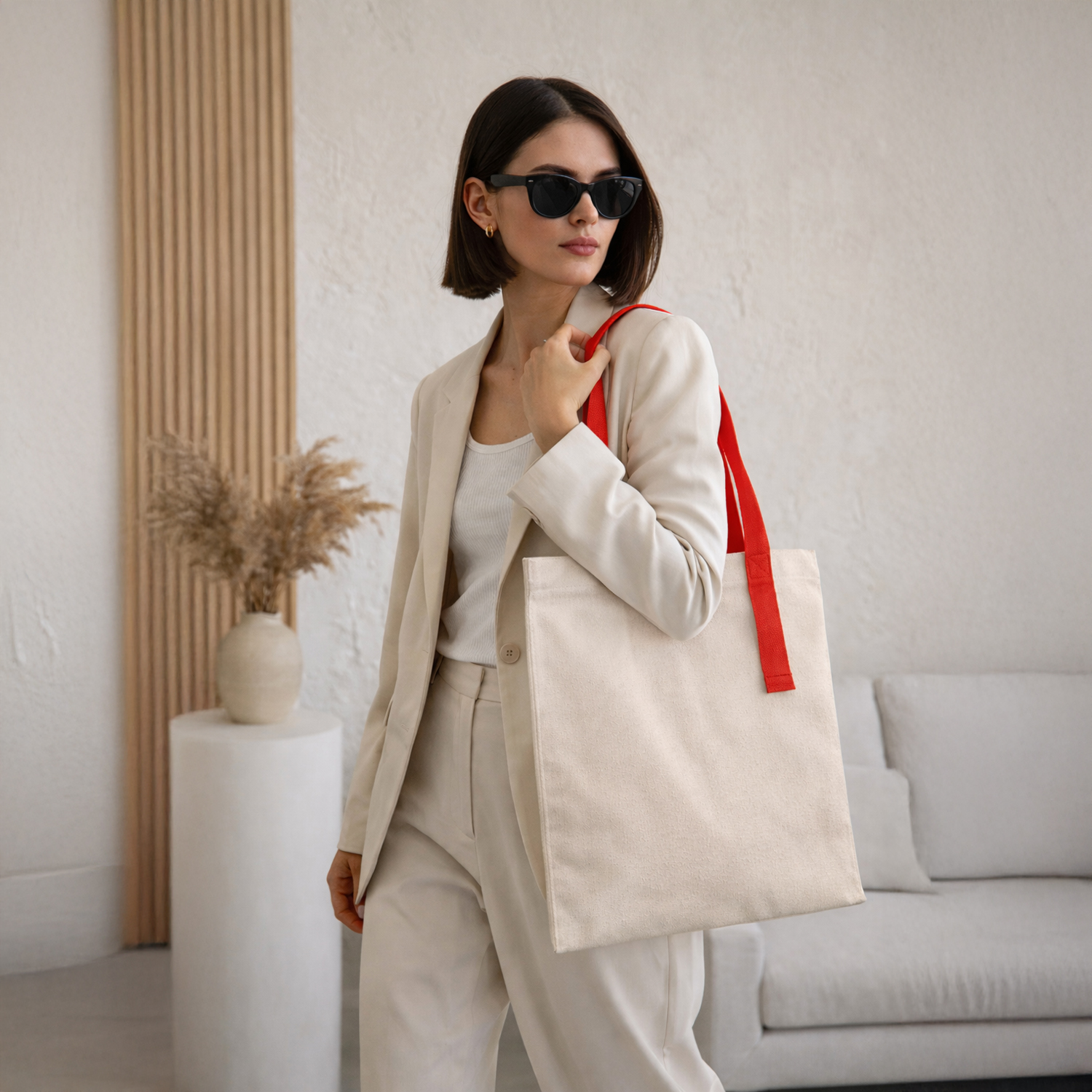 Шоппер Superbag Light, с внутренним креплением (полукольцо) (неокрашенный с красным)-3