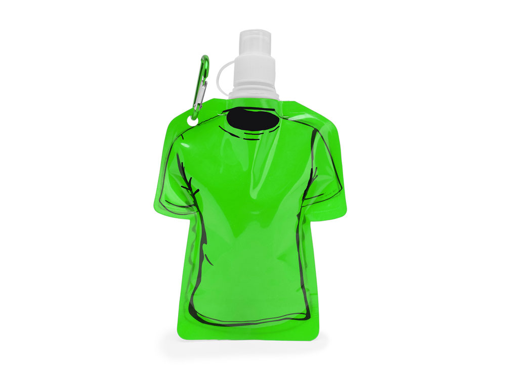 Гибкая емкость для питья MANDY в форме футболки, 470 мл, папоротник-1