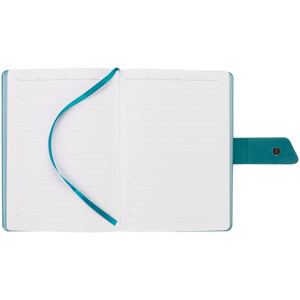 Ежедневник Boom, недатированный, черный с бирюзовым-7