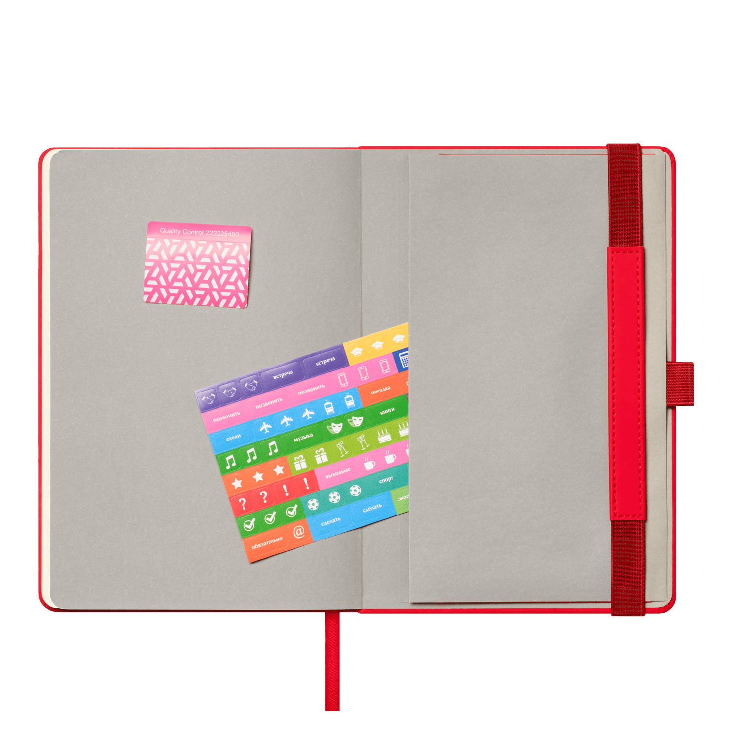 Ежедневник Альфа (Alpha) недатированный, красный/серый-8