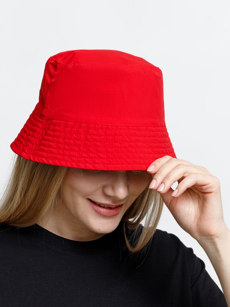 Панама Nylon двусторонняя, темно-синяя с красным-5