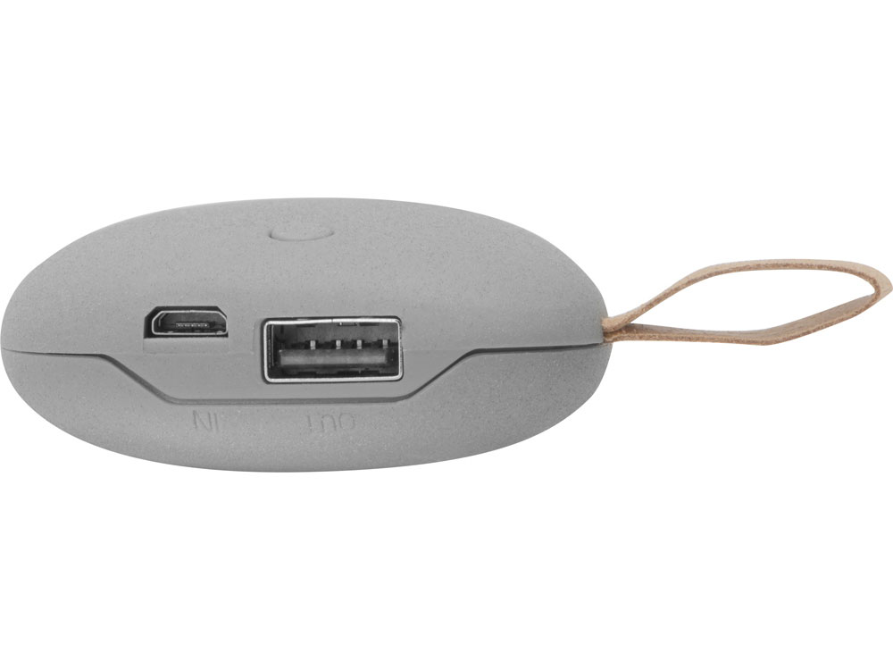 Внешний аккумулятор в форме камня Stone, 5200 mAh, серый-4