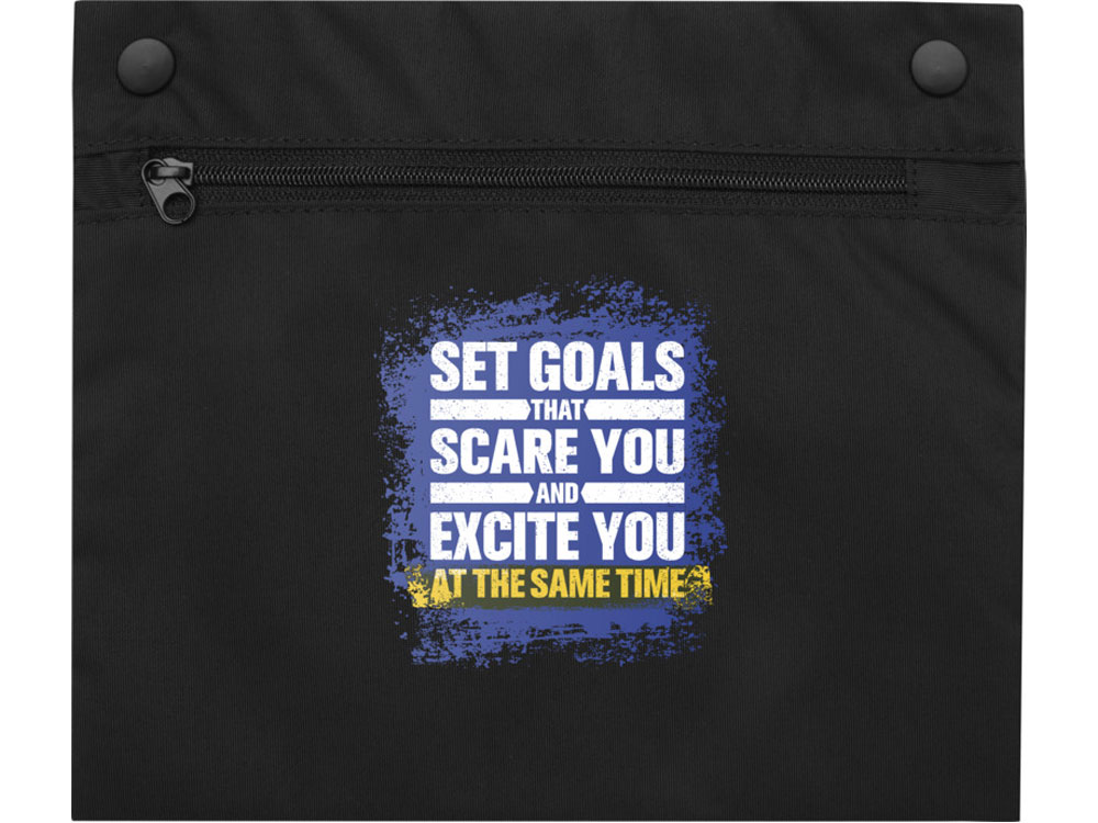 Kai круглая эко-сумка из переработанного материала, сертифицированного согласно GRS - сплошной черный-6