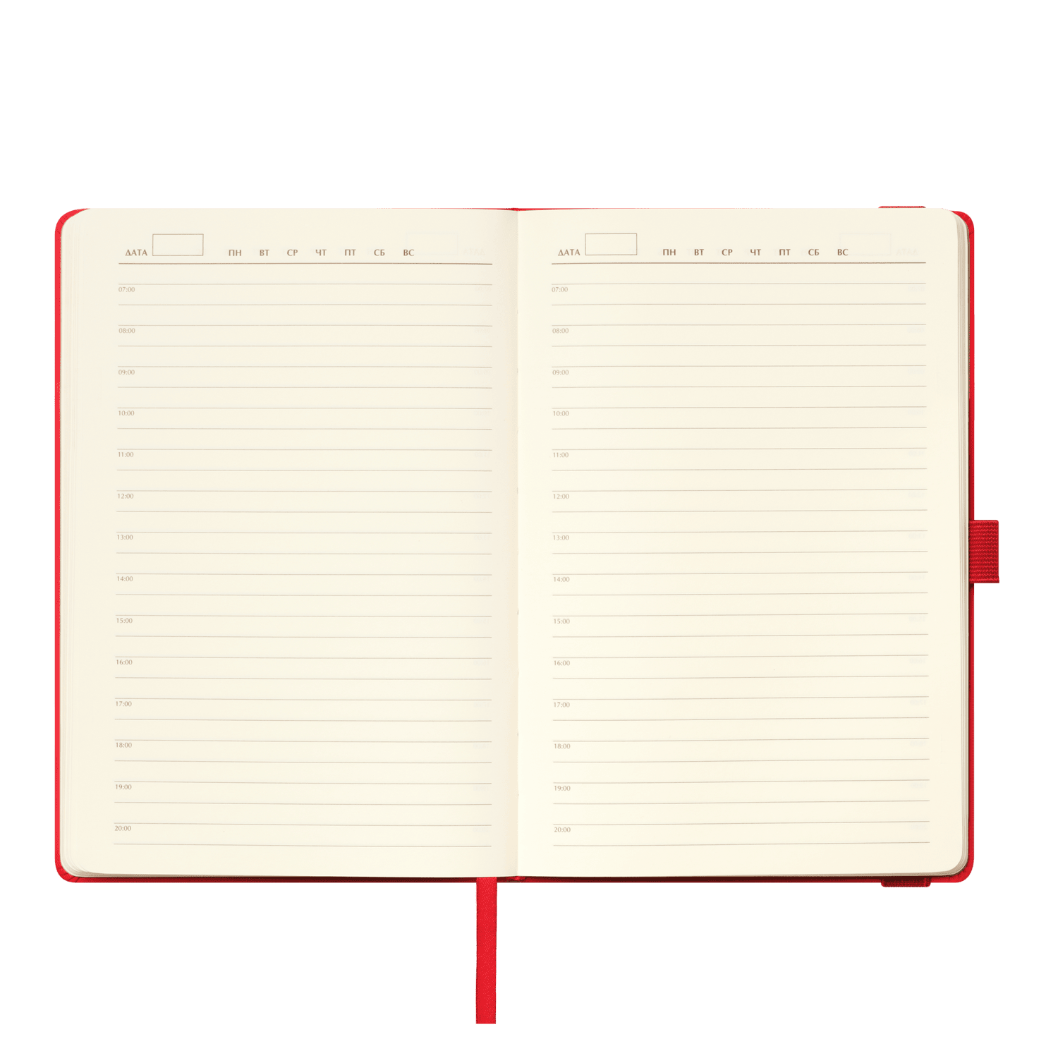 Ежедневник Alpha недатированный, красный/серый-7