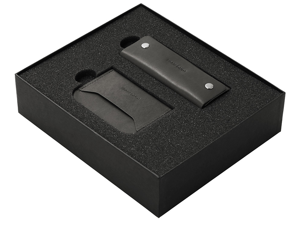 Подарочный набор Long River: картхолдер, ключница, черная коробка-1