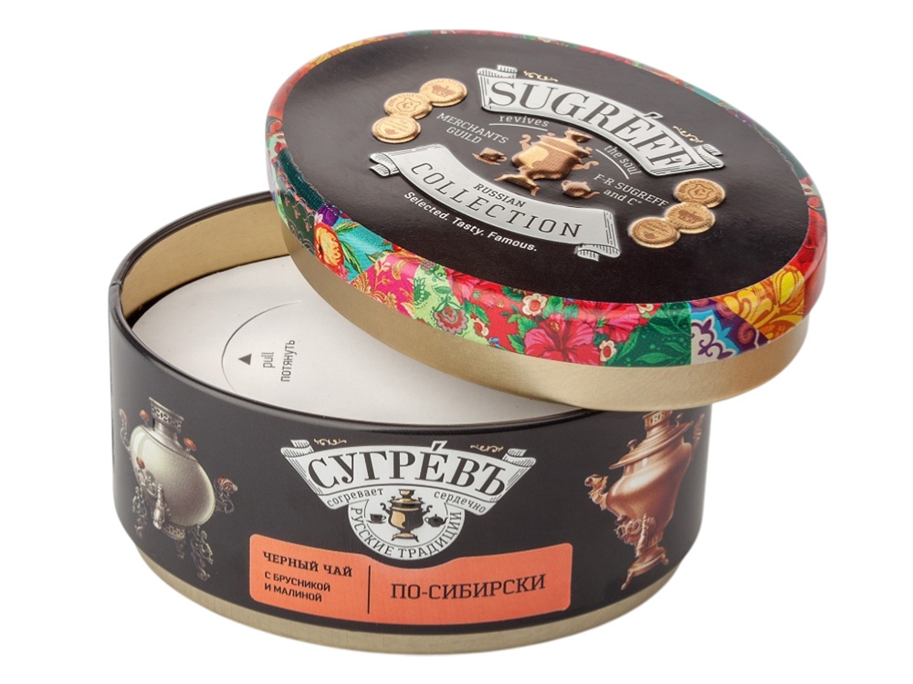 Ж/б По-сибирски + монпансье малиновые. Чёрный чай с травами.-3