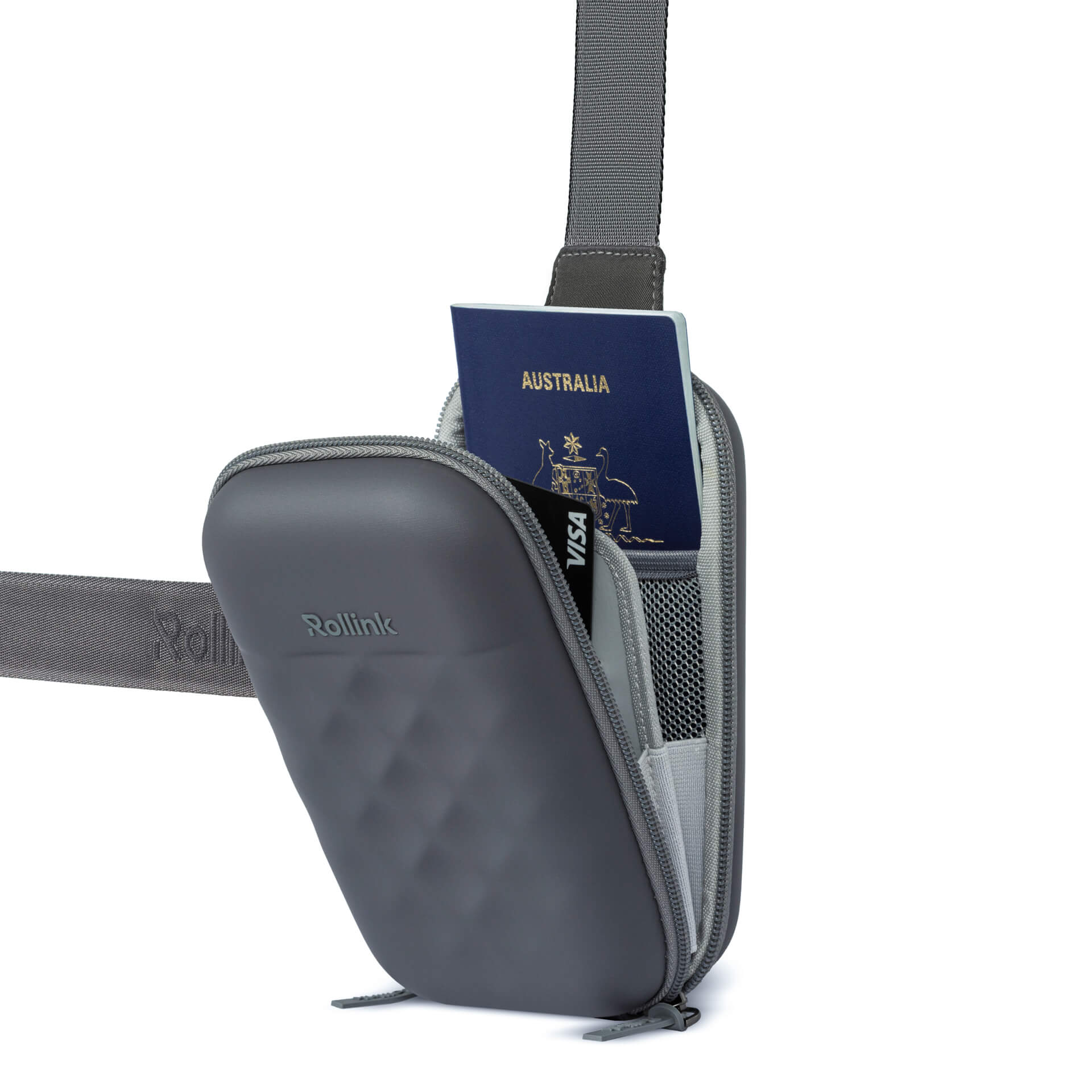 Дорожная сумочка Rollink Mini Bag Go 19,5x12x6 см, темно-серая-3