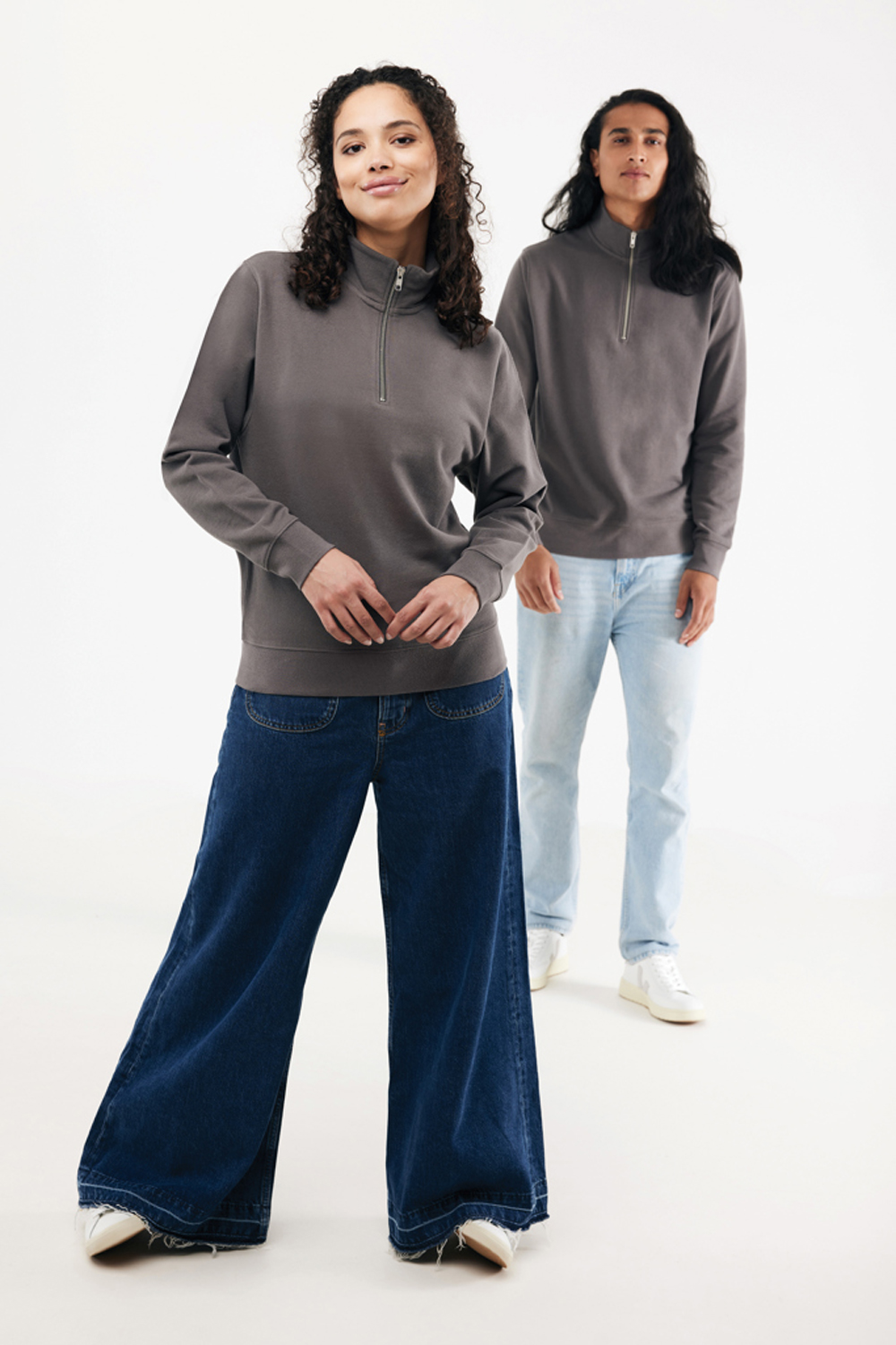 Свитшот на молнии Iqoniq Elgon из переработанного хлопка, 300 г/м²-14