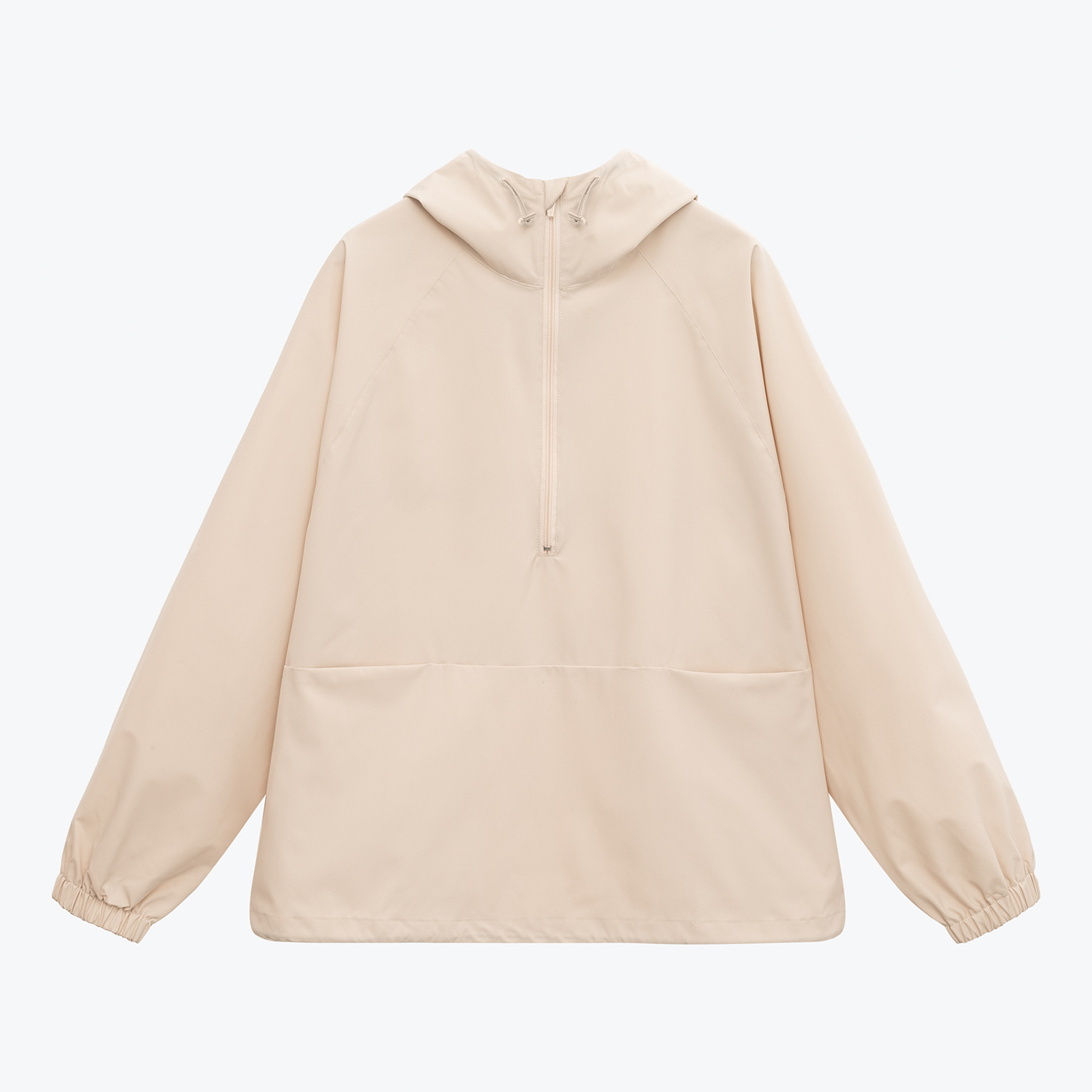 Ветровка (анорак) оверсайз унисекс Риссман (Rissman), бежевая-8